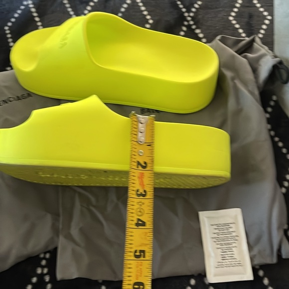 Balenciaga chunky slide rubber logo acide lime size C 36 - Picture 10 of 16